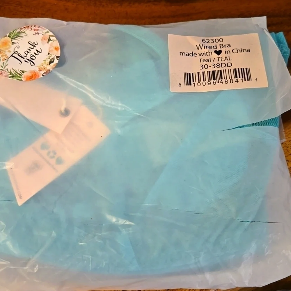 We Are HAH x Free People Wired Bra Teal 30-38DD NEW!